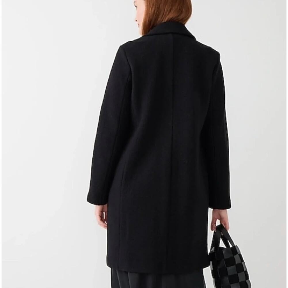 J. Crew Daphne Topcoat in Pure Italian Boiled Wool Black BM955 Plus Size 22 - Picture 4 of 14